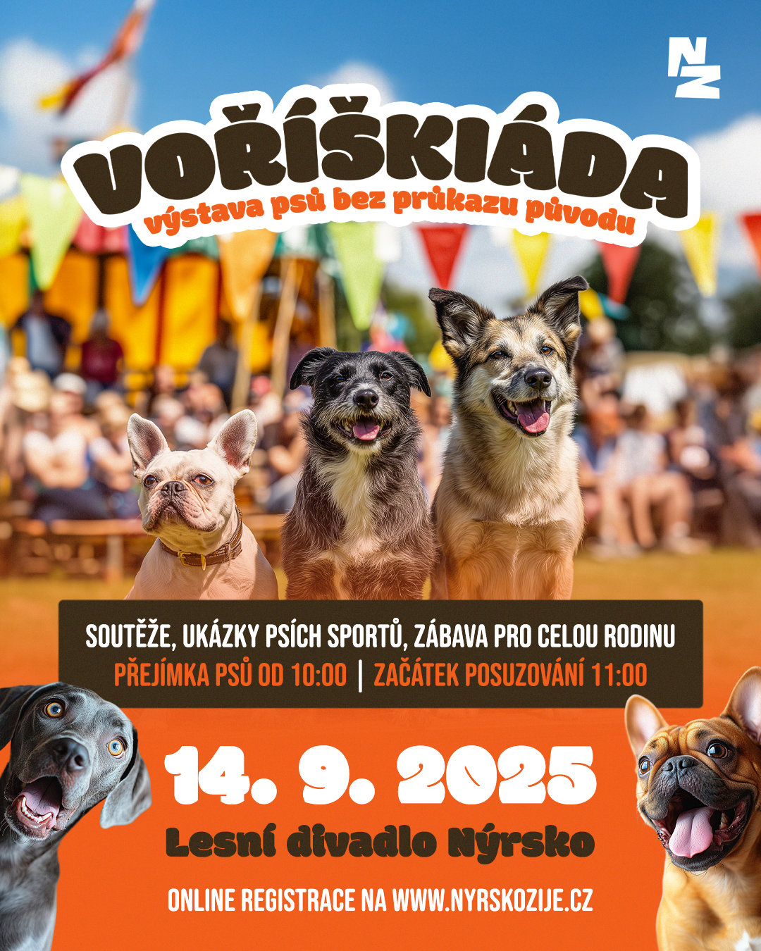 Voříškiáda 2025 – výstava psů bez průkazu původu